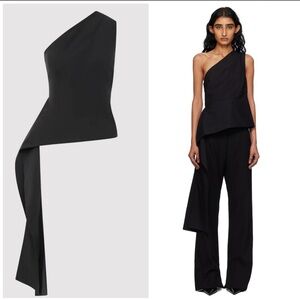 St. Agni Origami Asymmetrical Black Top XS